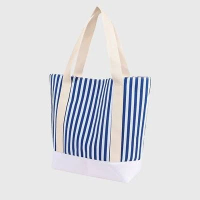 bag Anna-Kaci Women's Striped Canvas Tote Bag Target $22.2