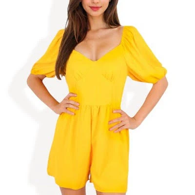 romper Anna-Kaci Women's Sweetheart Neck Puffed Sleeve Romper Target $23.99