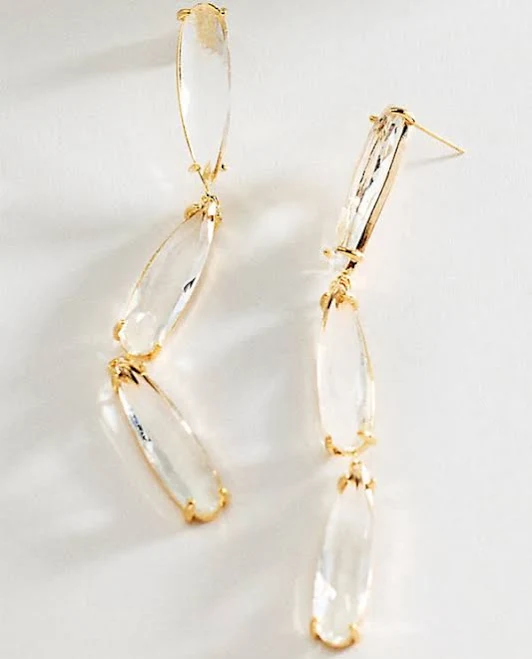 accessory Anthropologie Crystal Trois Drop Earrings Anthropologie $29.95