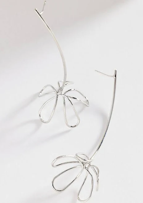accessory Anthropologie Sculpted Floral Drop Earrings Anthropologie $29.95
