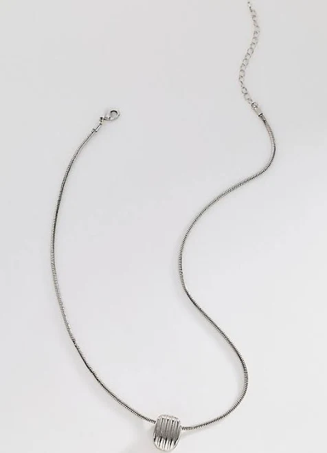 accessory Anthropologie Textured Silver Pendant Necklace Anthropologie $29.95