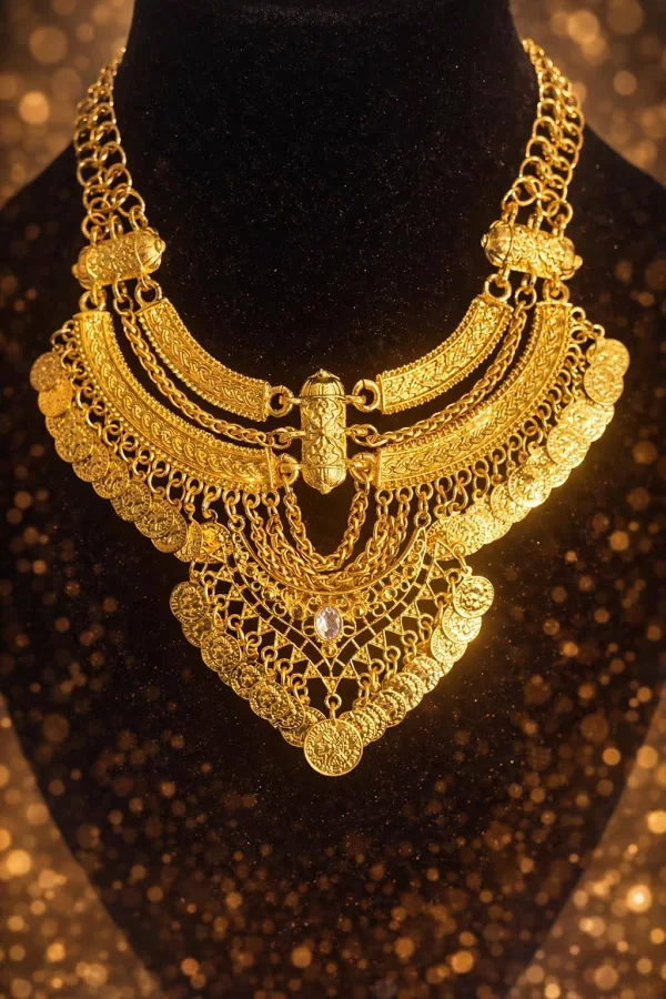 accessory Antique Gold Coin Layered Necklace Etsy - Seller $45