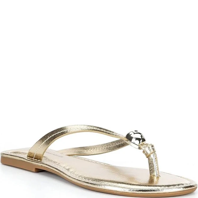 shoes Antonio Melani Kylan Metallic Leather Thong Sandals Dillard's $89.99