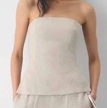 bandeau top Aritzia Wilfred Women's Posh Linen Tube Top Aritzia $98
