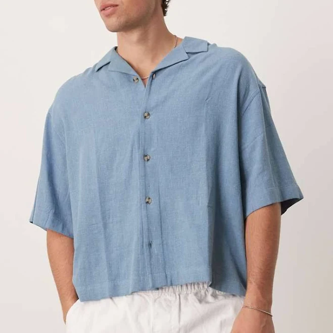 matching set ASOS Design Boxy Oversized Linen Blend Shirt ASOS $28.39