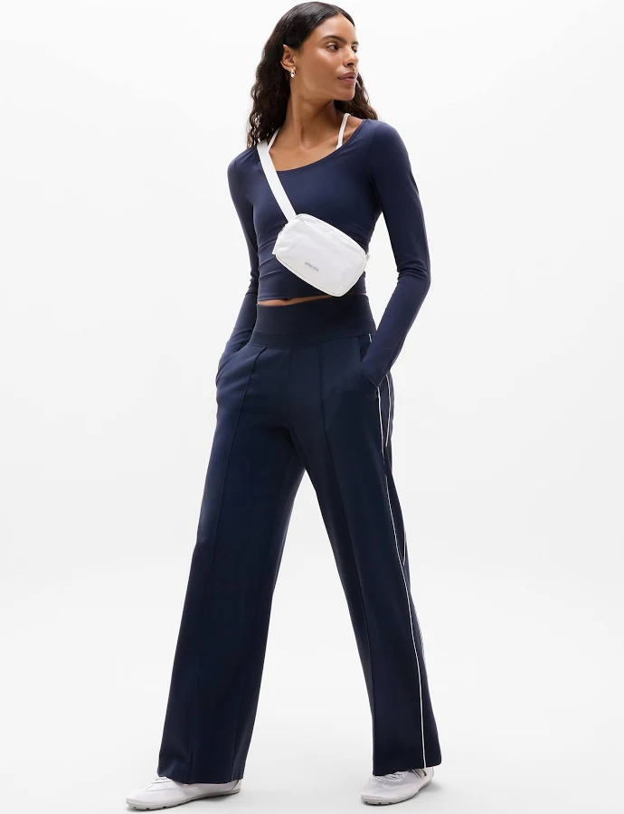 wide leg pants Athleta Women's Venice High Rise Track Stripe Wide Leg Pant Athleta $129