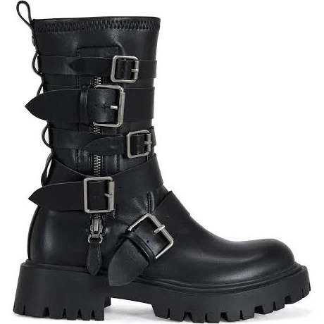 shoes Azalea Wang Women's Spridy Buckled Mid Calf Combat Boots PacSun $89