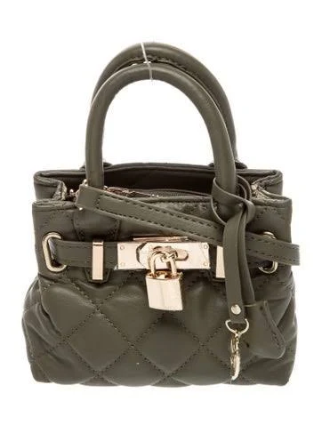 bag Badgley Mischka Vegan Leather Top Handle Bag in Grey The RealReal $32