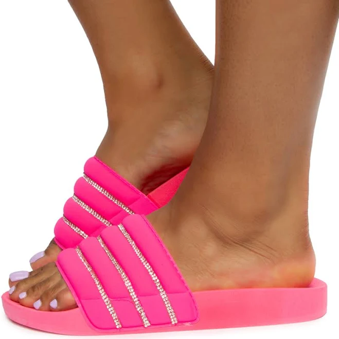 shoes Bamboo Women's Lindy-06 Wide Band Pool Slides Shiekh $2.99