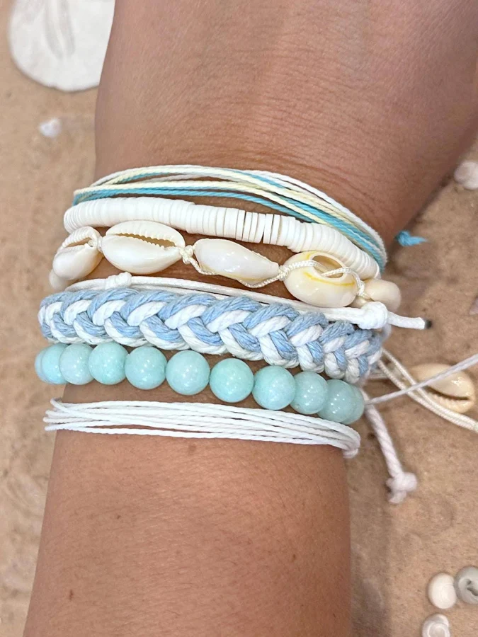 accessory Beach Boho Shells and Beads Bracelet Stack Etsy - Seller $20
