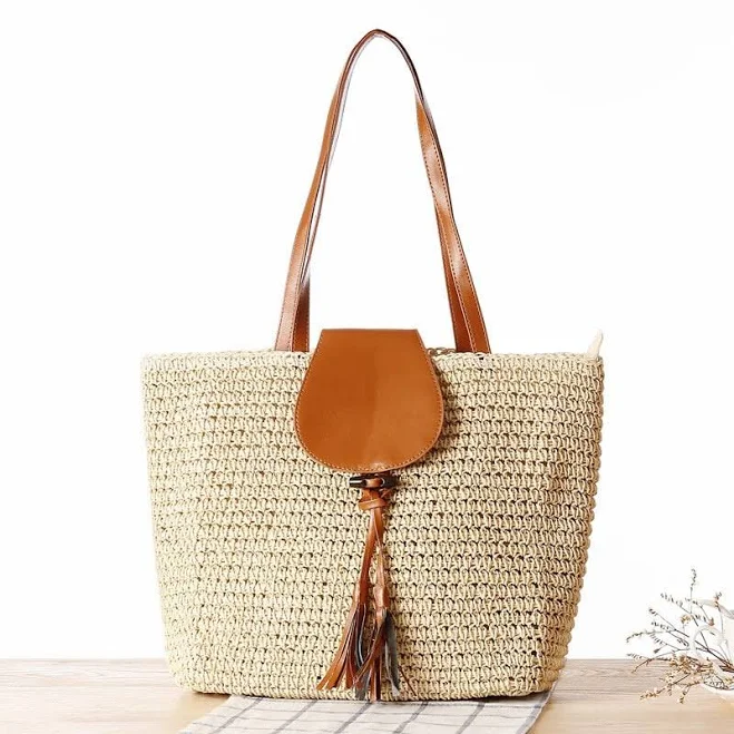 bag Beach Tote Bag with Tassels (Woven) Baginning $42.99