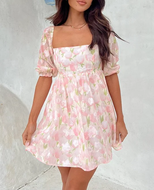 dress Beginning Boutique Exclusive Floral Babydoll Mini Dress Beginning Boutique US $28