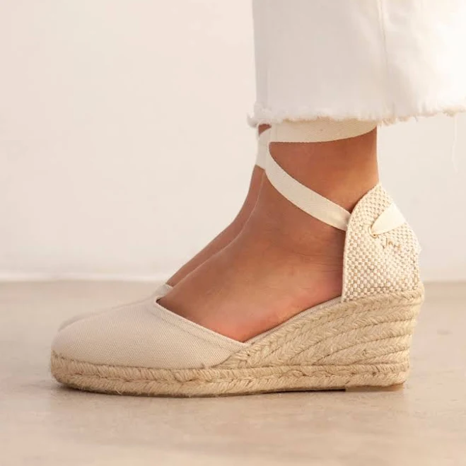 shoes Biankina Sevilla Eco Canvas Espadrille Wedge Biankina $125.95
