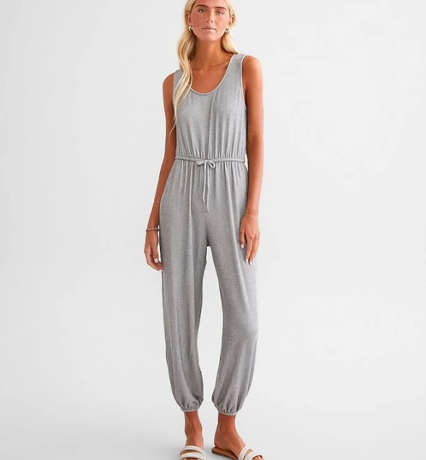 jumpsuit BKE Women's Ribbed Knit Rayon Jumpsuit with Buckle Buckle $24.99