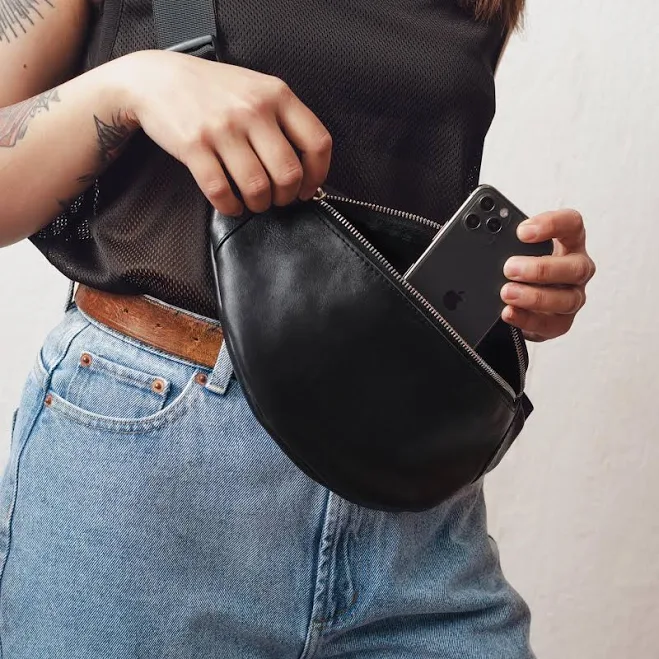 bag Black Leather Fanny Pack, Leather Womens Gift, Festival Leather Cross Body Bag, Leather Waist Bag, Leather Hip Bag, Womens Leather Crossbody Etsy - SmithCoLeather $89.99