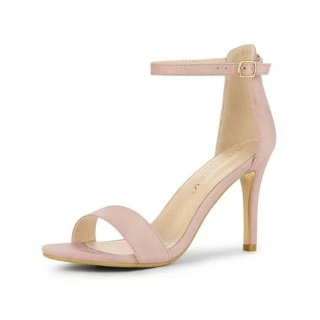 shoes Blissful Step Women's Shoes Stiletto High Heels Ankle Strap Open Toe Faux Suede Sandals Walmart - Tasharina Corp $42.99