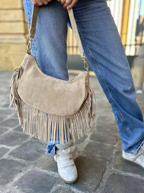 bag Boho Suede Leather Crossbody Bag with Fringe Etsy - Seller $72.61
