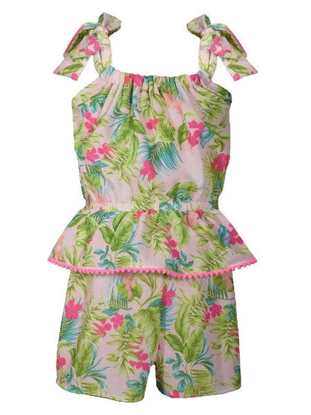 romper Bonnie Jean Tropical Print Romper The Classy Peacock $28.95
