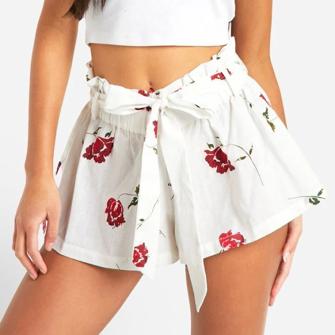 skirt Boohoo Women's Belted Floral Cotton Mini Skirt boohoo USA $18