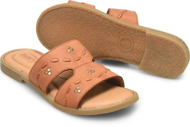 shoes Born Women's Benita Embellished Leather Slide Sandals Born Shoes $115