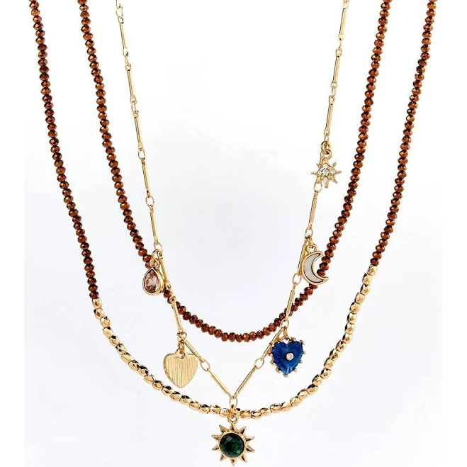 accessory Boscov's Women's Ashley Layered Gold Necklace with Celestial Charms Boscov's $11.99