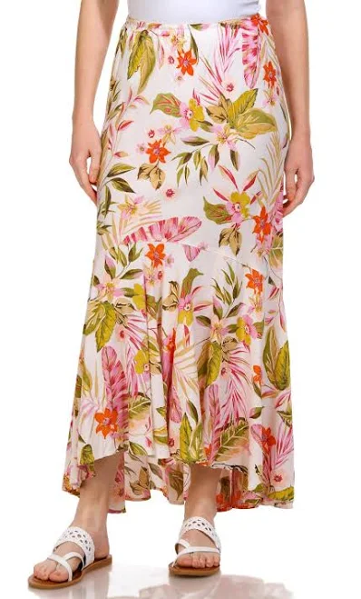 skirt Bunulu Women's Tropical Floral Maxi Skirt Bealls Florida $29.99