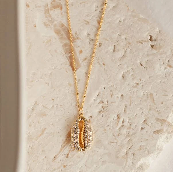 accessory Caitlyn Minimalist Pave Shell Necklace Caitlyn Minimalist $27.2