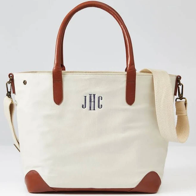 bag Canvas and Leather Travel Tote Mark and Graham $99