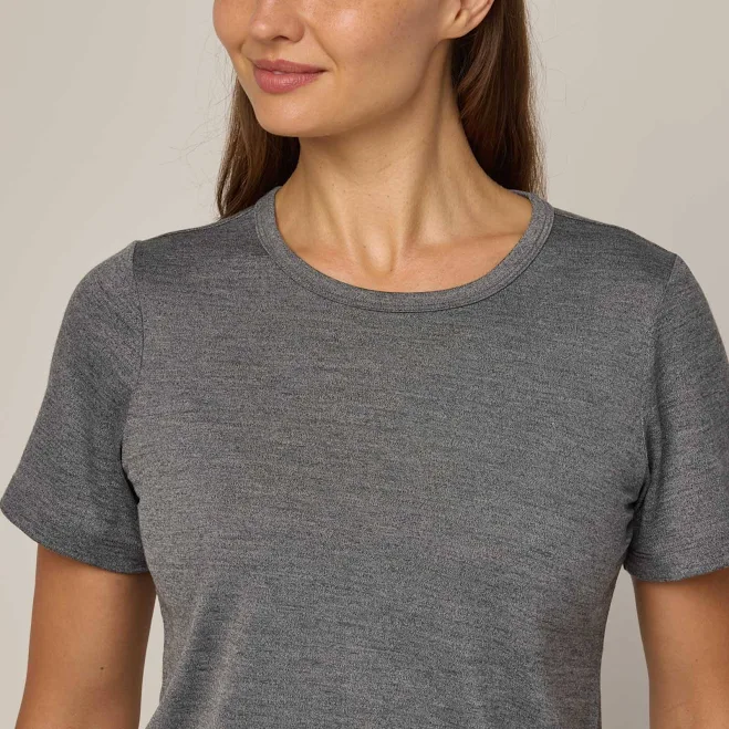top Cara Merino Wool Signature Fitted Tee wool& $75