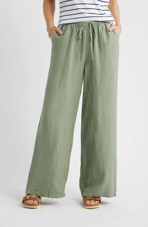 wide leg pants Caslon Easy Wide Leg Linen Pants Nordstrom $79.5