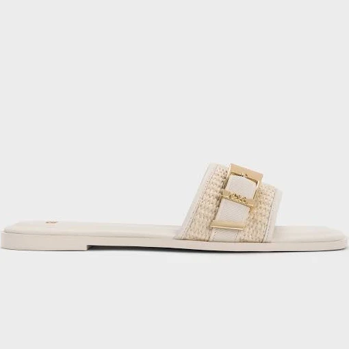 shoes Charles & Keith Whitney Leather Slide Sandals charleskeith.com $68.8
