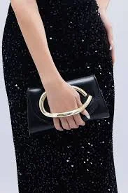 bag Classic Black PU Leather Magnetic Clasp Square Clutch Bag xpluswear.com $19.95