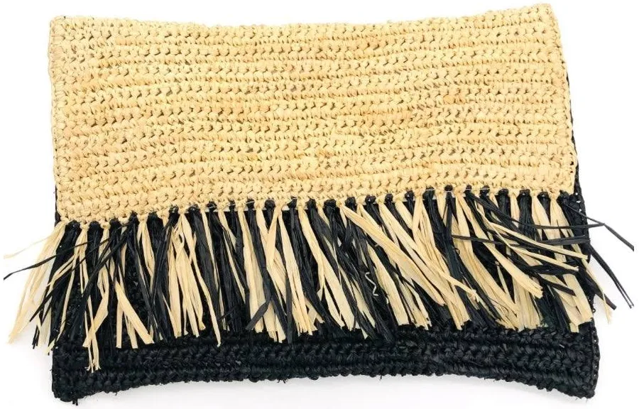 bag Coco Fringe Straw Clutch Sea Marie Designs $44