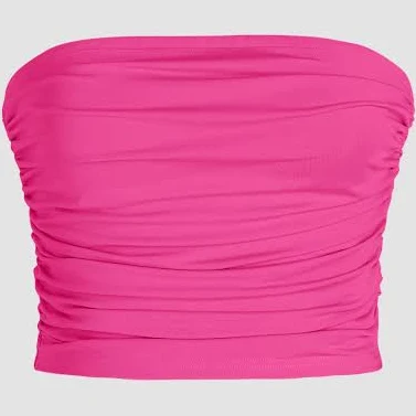 top Crop Top Strapless Party Daily Casual Date For Fashion Ruched Cider $3.87