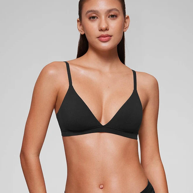 top CRZ YOGA Women's Softhold Double Lined Wireless Triangle Bralette shop.crzyoga.com $26