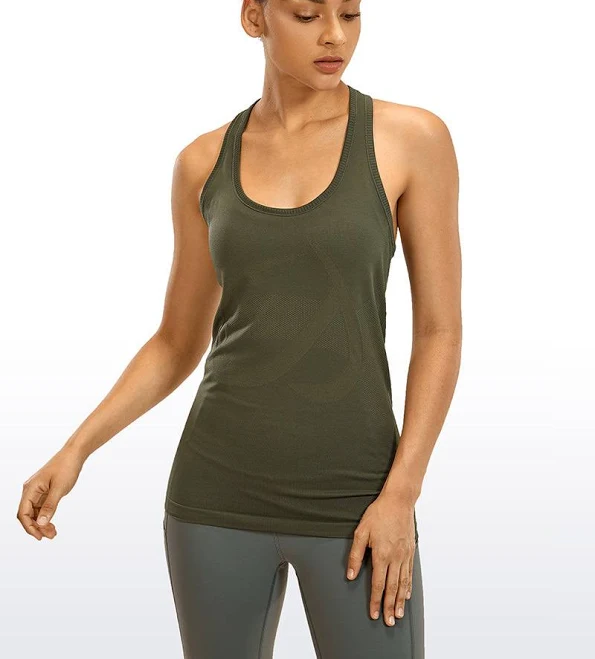 sleeveless top CRZ YOGA Women's Speedy Seamless Racerback Tank shop.crzyoga.com $10