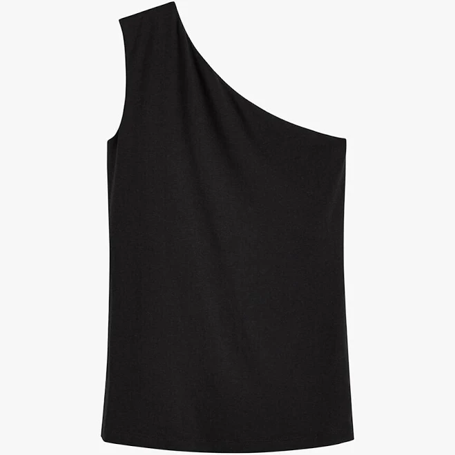 one shoulder neck Cuyana Women's One Shoulder Organic Cotton Modal/Blend Top Cuyana $78