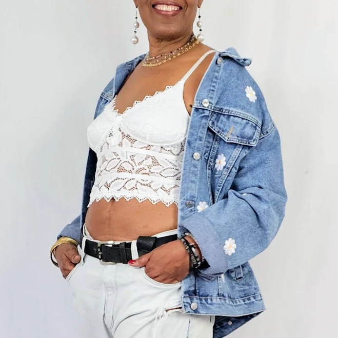 denim jacket Daisy Embroidered Oversize Denim Jacket Etsy - Seller $168.75