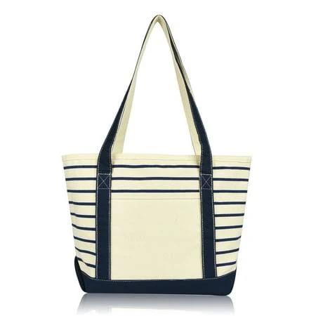 bag Dalix Stripe Tote Deluxe Shoulder Bag Cotton Canvas Walmart - DALIX $15.95