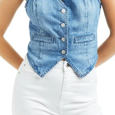 denim vest Denim Vest with Snap Front Tractr $33