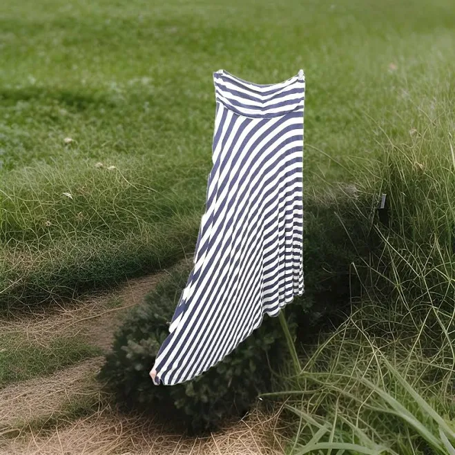 maxi skirt Downeast Womens Striped Navy White Maxi Skirt Waist Elastic Beach eBay $27.99