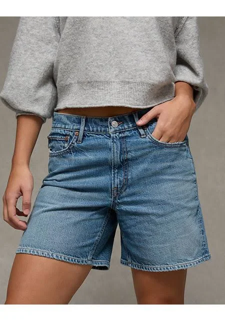 shorts Easy Breezy Women's Strigid Super High-Waisted Relaxed Denim Shorts American Eagle Outfitters $29.97