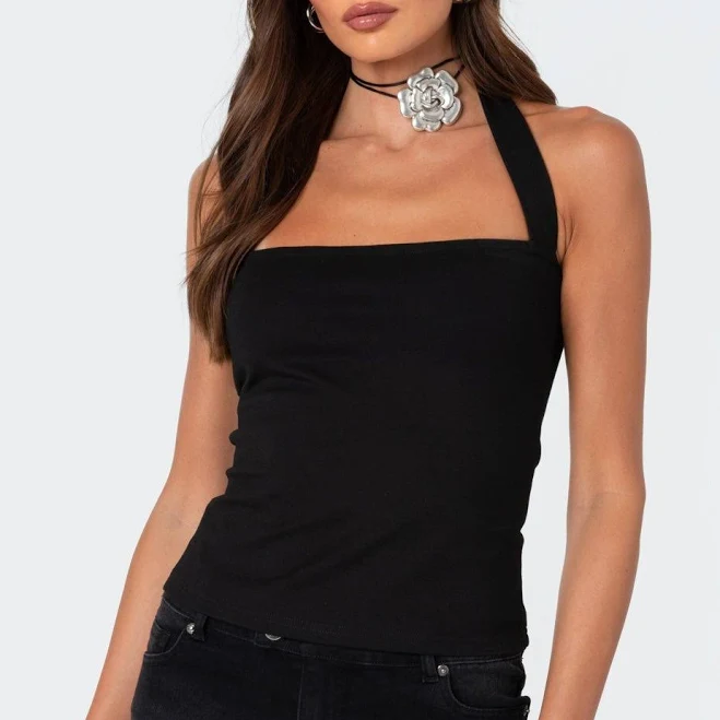 top Edikted Women's Marisol Straight Neck Halter Top edikted $19.2