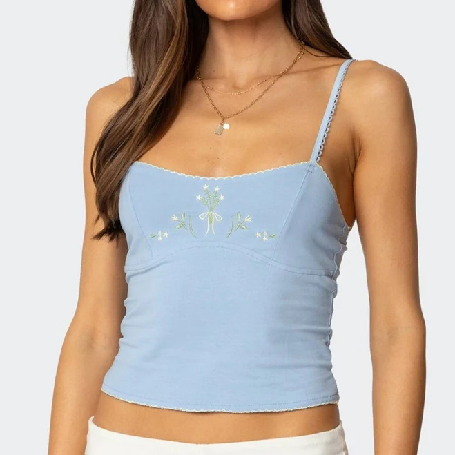 sleeveless top Edikted Women's Prairie Embroidered Tank Top edikted $16