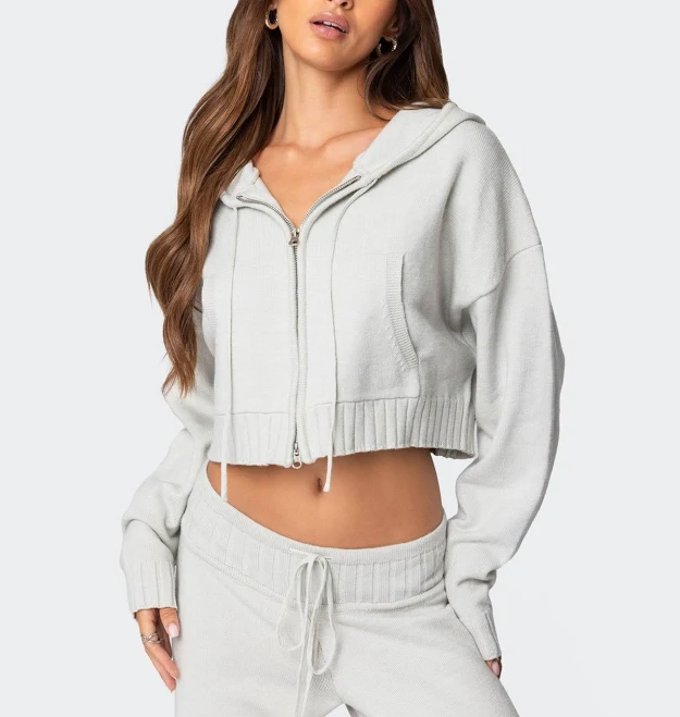 cardigan Edikted Women's Russell Knit Hooded Cardigan edikted $26.4