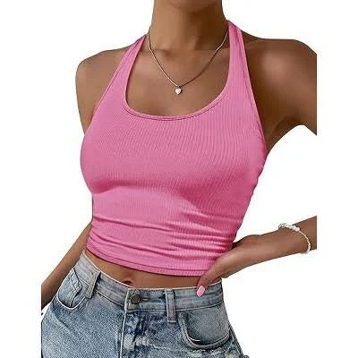 sleeveless top Ekouaer Women's Halter Top Backless Camisole Target $15.99