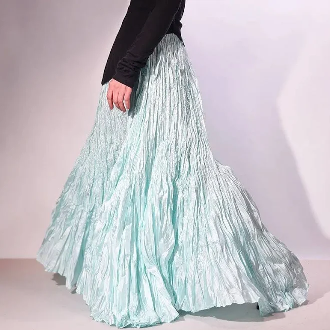 maxi skirt Elara Crinkle Maxi Skirt watereverysunday $56.99