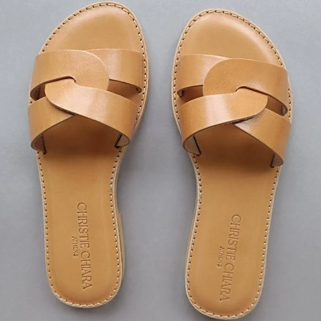 shoes Elena Natural Tan Sandals Christie Chiara Sandals $76.52