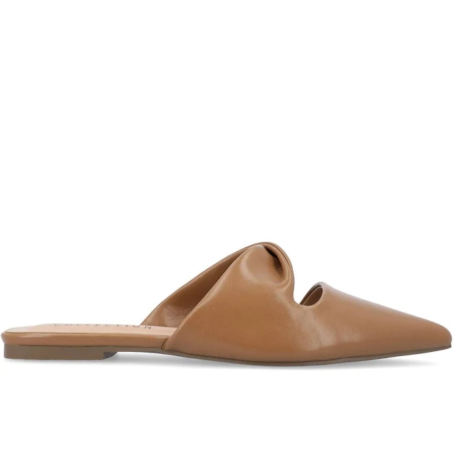 heels ENNISS Women's Vegan Leather Mule Flats Journee Collection $59.99