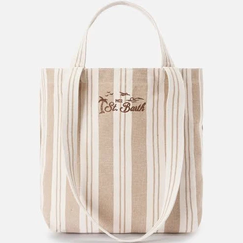 bag Essential Beach Striped Cotton Tote Bag MC2 Saint Barth $79